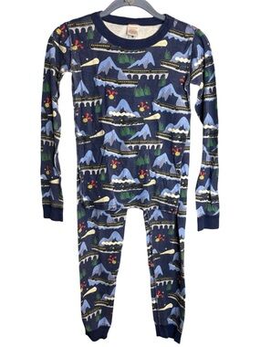 Hanna Andersson polar express pajama set kids size 12 organic cotton